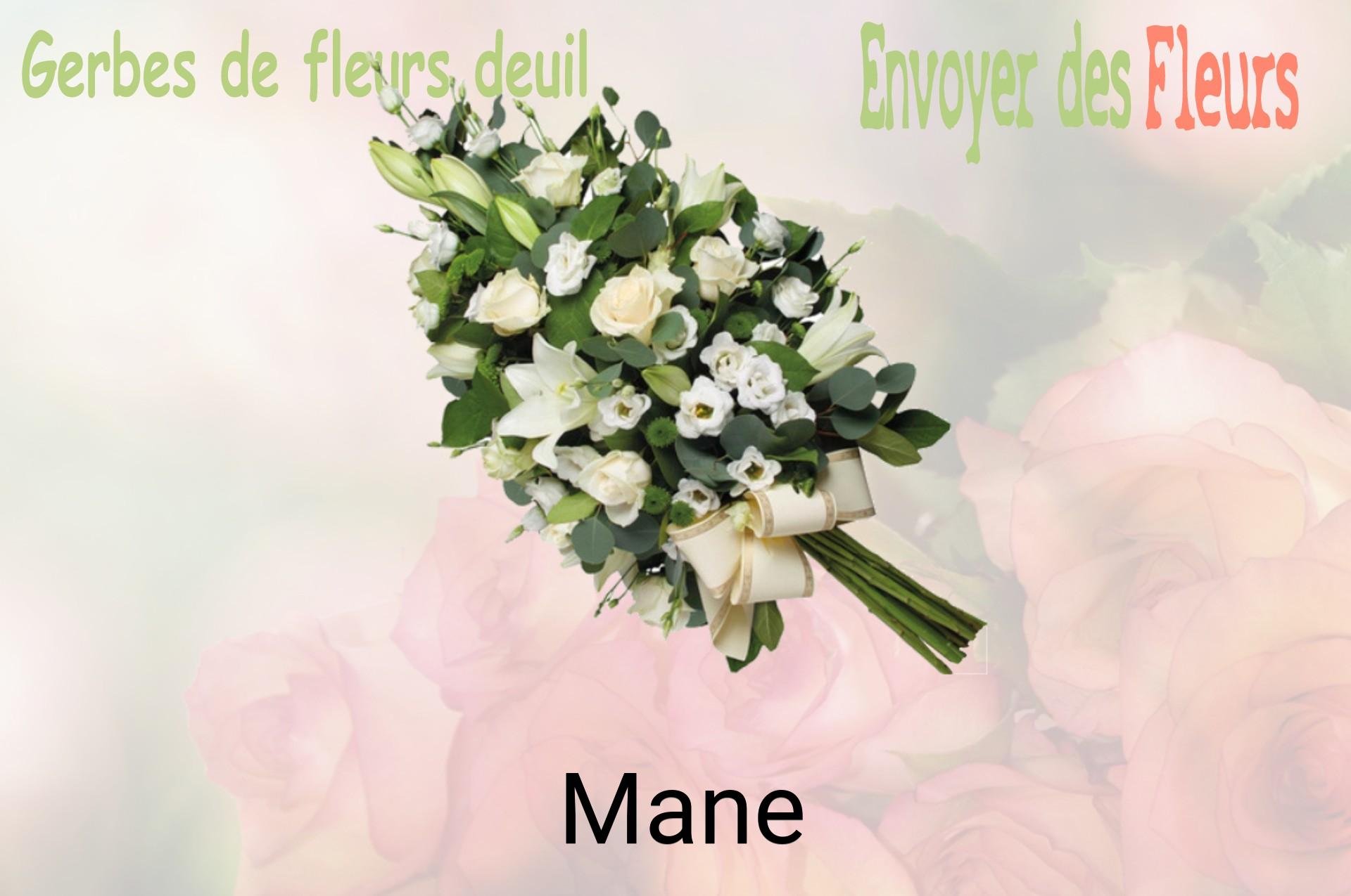 Gerbe de fleurs de deuil livrée à Mane